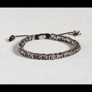 John Varvatos Oxidised Silver Bracelet